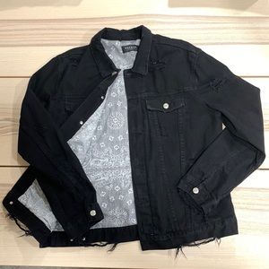Black Distressed Jean Jacket - Pacsun